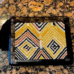 Anthropologie beaded, sequined clutch